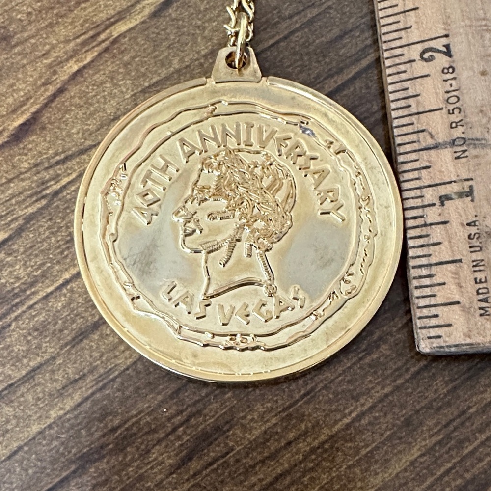 Gold Anniversary Medallion Necklace